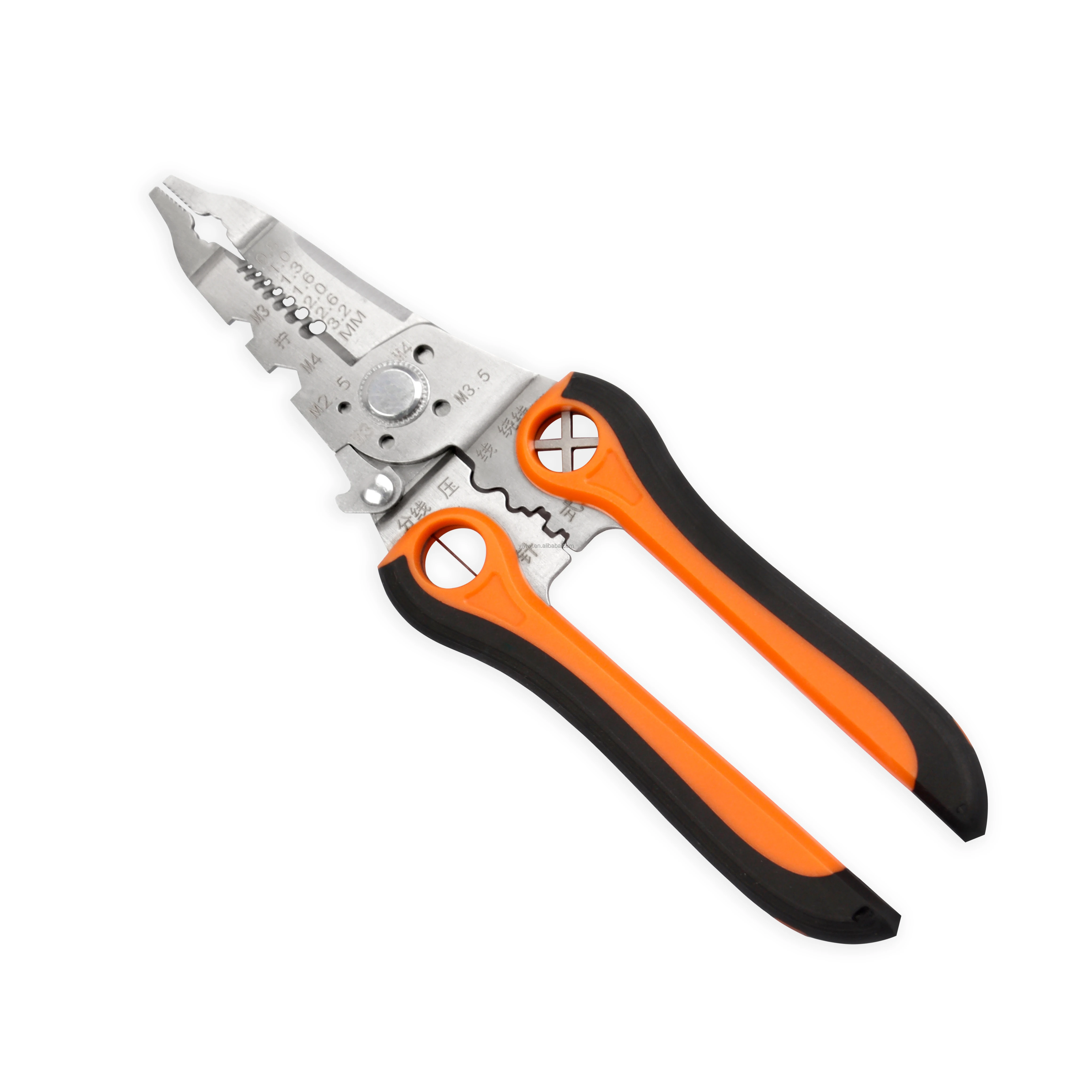 Electric Cutter Tool Crimping Pliers Cutting Wire Stripper Crimping Pliers Wire Stripper Tool for Drill Ratcheting Cable Cutter