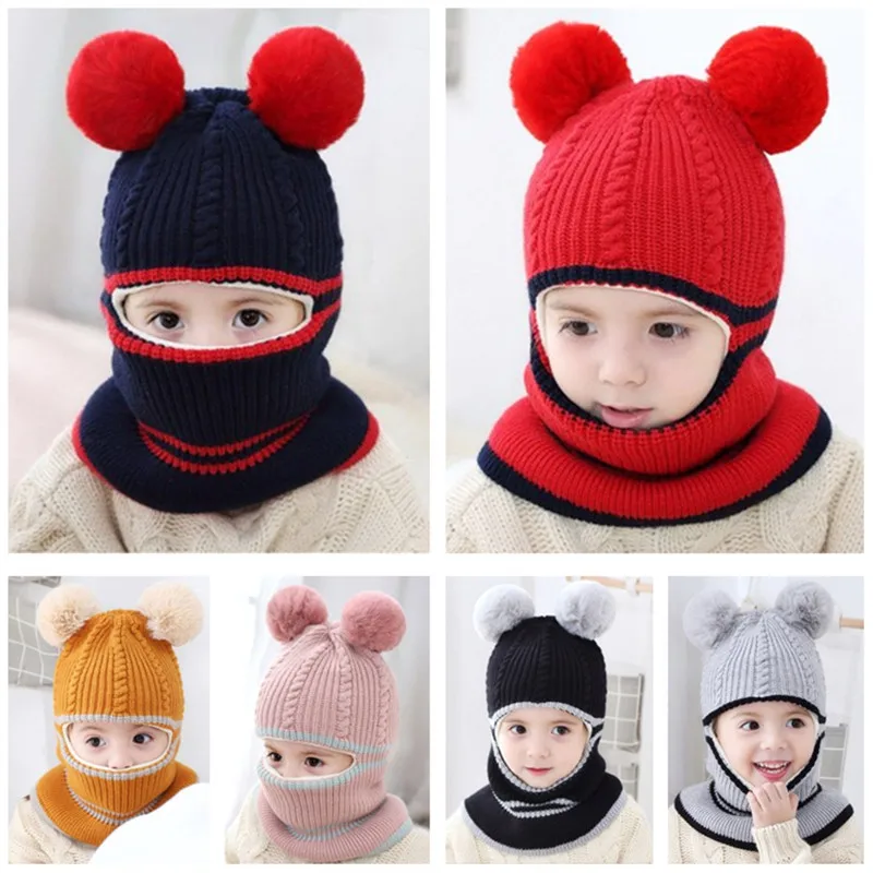 Baby knit winter fashion hats