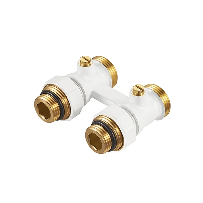 brass angled long radiator valves for heated towel rail bj22008 j-14