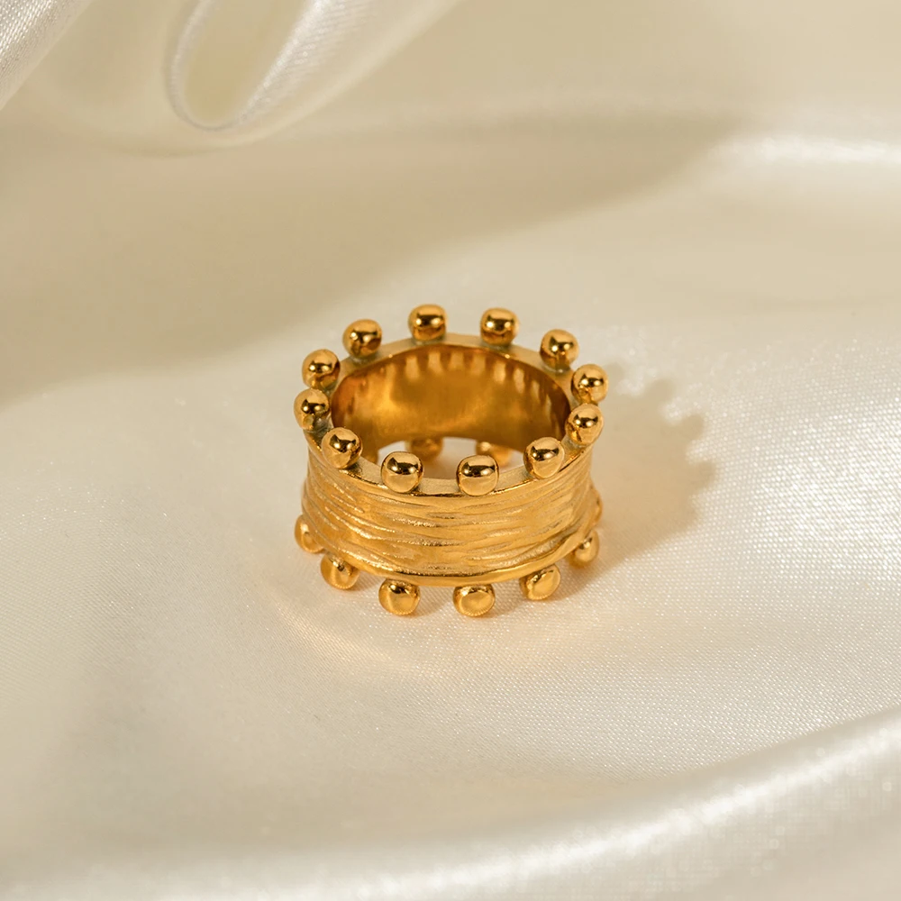 Charm Stainless Steel 18K Gold Plated Raina Ring Gift