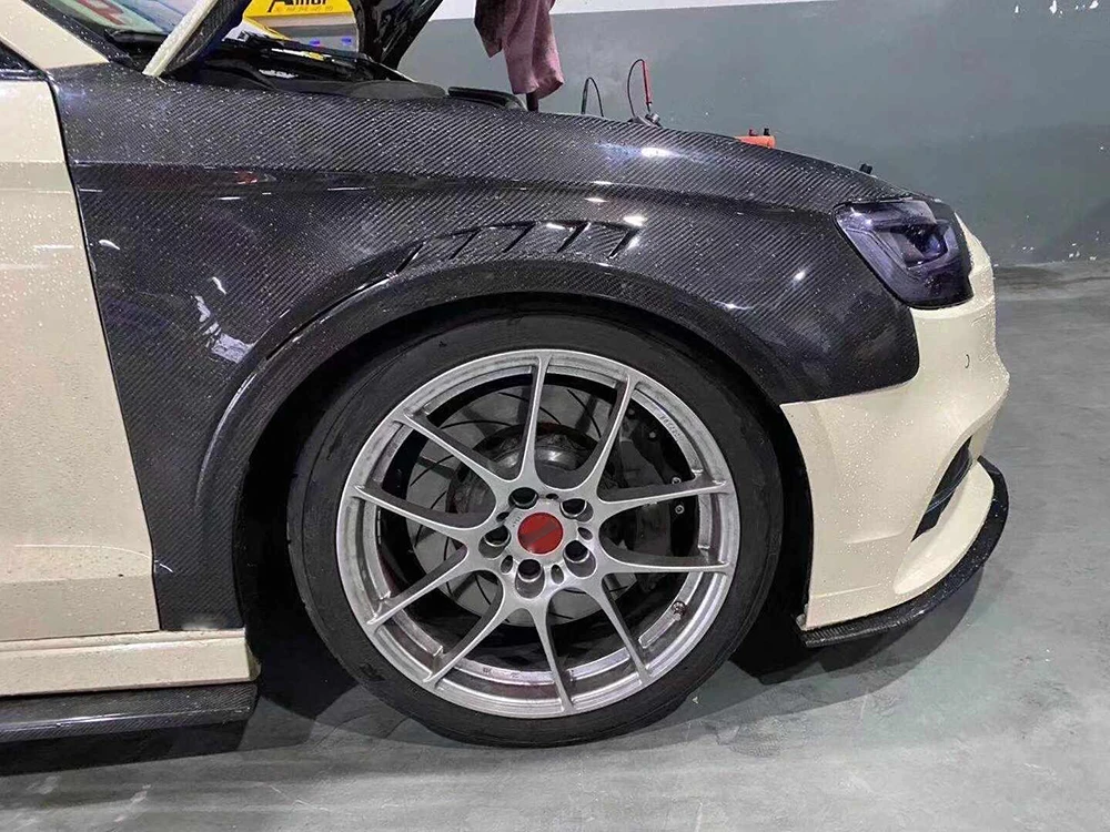 Carbon Fiber Front Bumper Side Fender For Audi A3 S3 Body Kit Bodykit