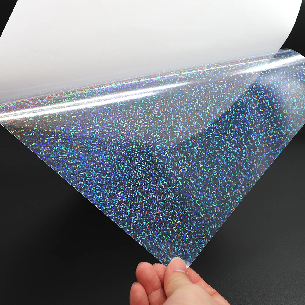 Transparent Holographic Star Sticker Sheet Clear Self-adhesive