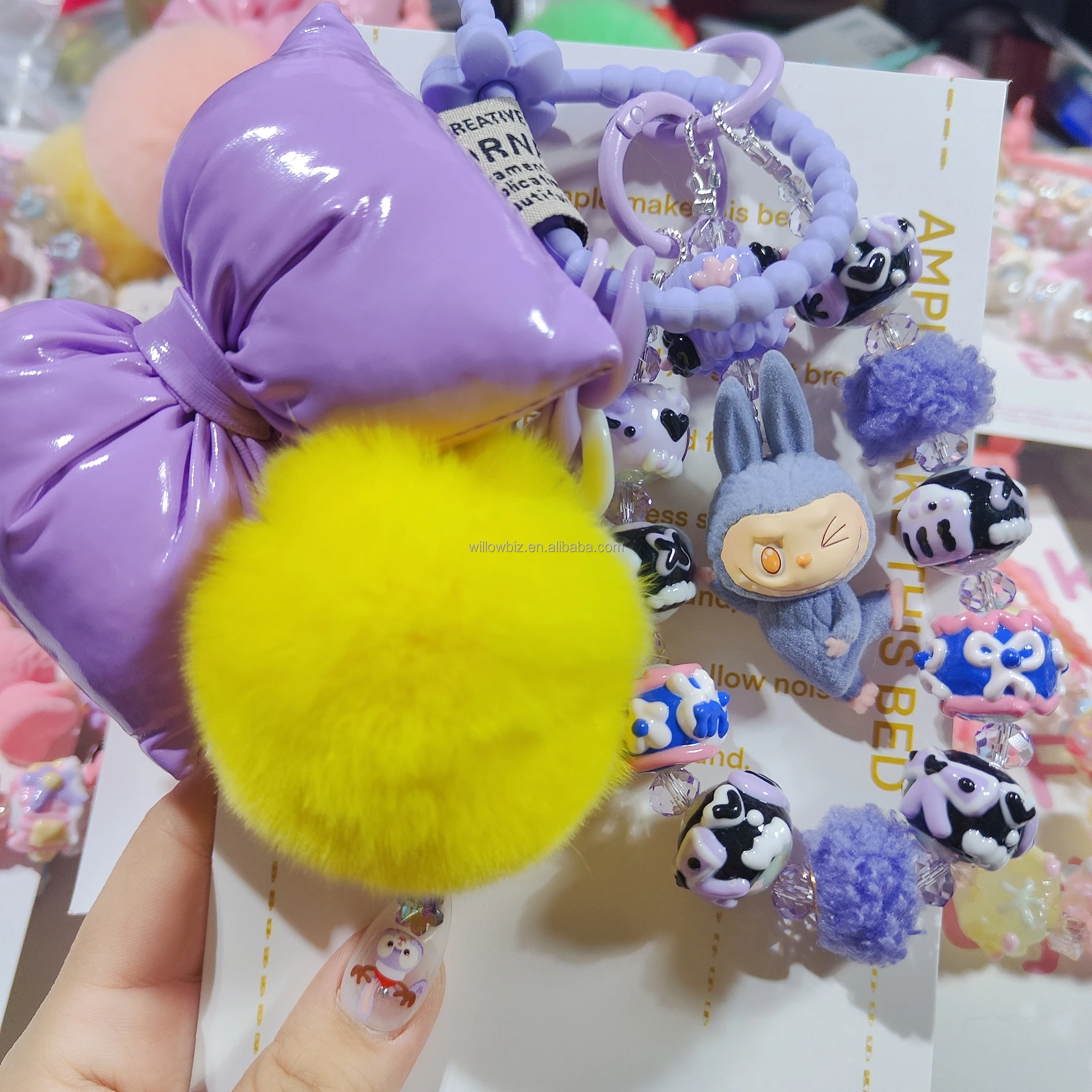 Peluche Stile Labubu Mini Portachiavi • Mio Peluche - Foto 5