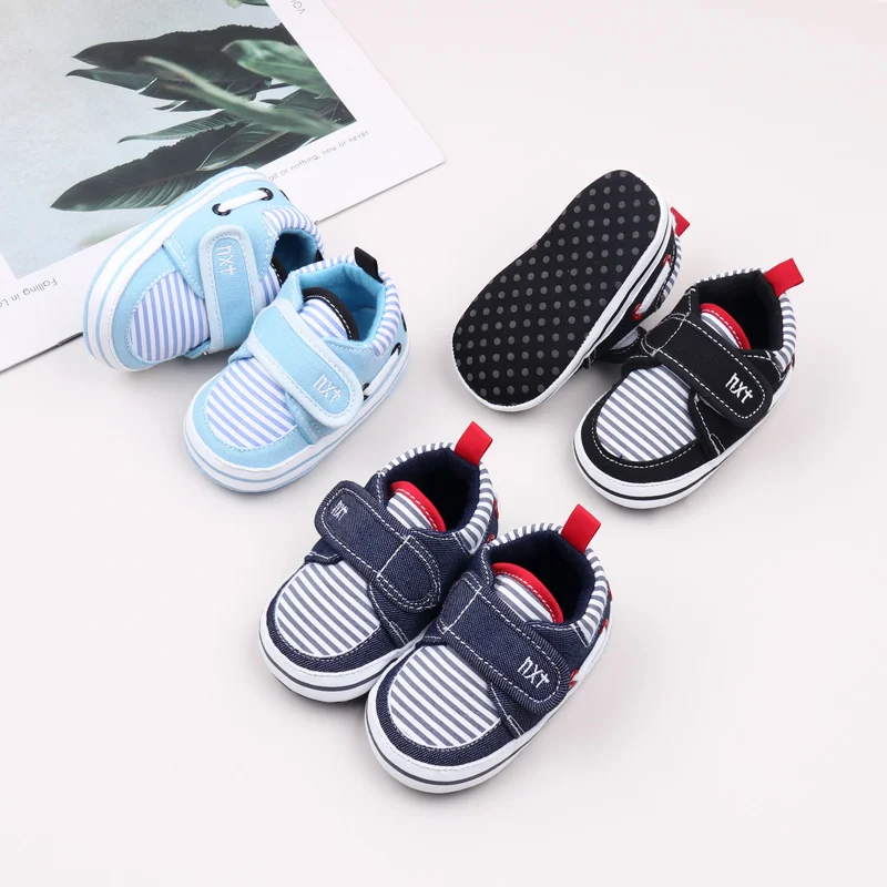 Wholesale Boys Spring Autumn Baby Casual Shoes Denim Prewalker First Walking Shoes