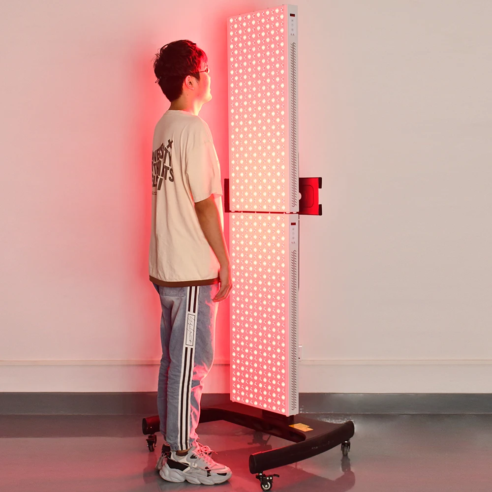 SGROW 2pcs Maxpro1800 with Vertical Stand Red Celluma Led Light Theralight Therapy Panel for Full Body Treatment Infared Light