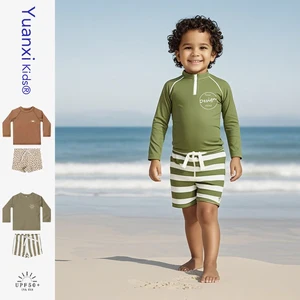 Custom Toddler Clothes Boy Kids Bathing Suits Beach Wear Baby UV Swimwear Kids Two Piece Children's Boys Swimsuit Set