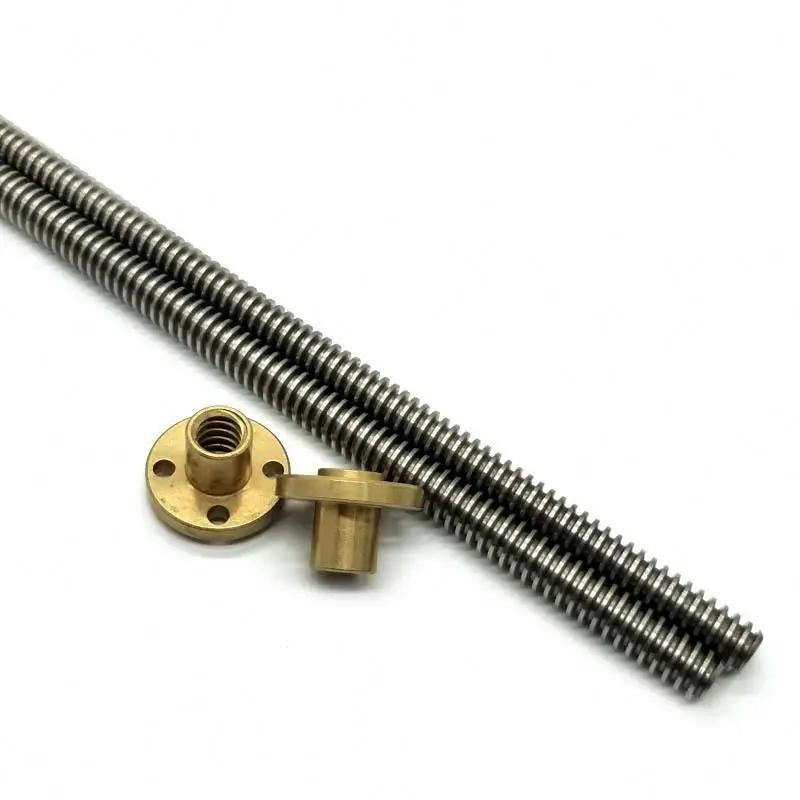 Parafuso de chumbo trapezoidal, porca de 12mm 14mm 16mm 20mm parafuso de avanço t10 parafuso de bronze para parafuso de ligação da impressora 3d