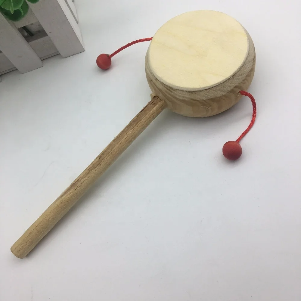 Детские Деревянные игрушки Погремушка барабан для малыша и сувениров