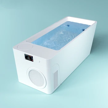 Wifi App Control Cold Plunge All in One Acrylic Ice Bath Tub Cold Plunge Pool With 1HP Chiller Filter and Insulated Cover