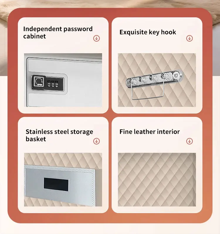 CEQSAFE Commercial Security Metal Safe Cabinet TUYA APP Biometric Fingerprint Document Safe Box for Home Safety supplier