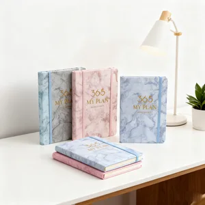 Wholesale Printed Luxury A5 Agenda Monthly Diary Almanac Notebooks Customised Hardcover Leather Wedding Planners Stationery