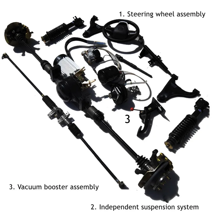 Electric Vehicle Independent Suspension Chassis 60kmh 72v 4kw Ac Motor
