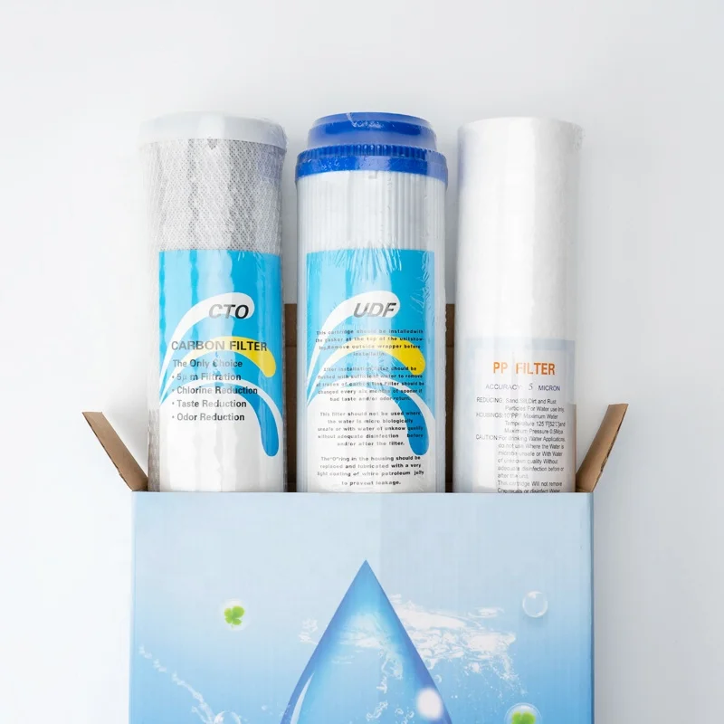 Kit 3 Filtri Ricambio Cartucce Per Acqua Sedimenti Carbone