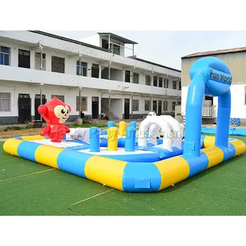 Giant inflatable water slide park bouncy castle water park outdoor playground splash pad equipment jumping castle  for kids
