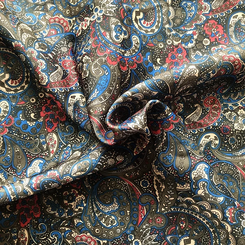 Shaoxing Factory Cheap Sale Paisley Printed Suit Lining Polyester Brown  Color Jacket Inner Coat Interlining Fabrics