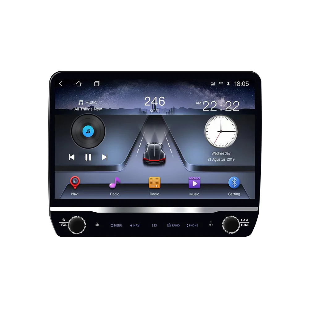 TS10 Knob 9 Inch 2 Din Android 14 Touch Screen Full fit Car Radio 2K ...