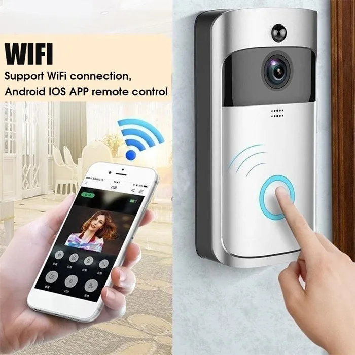未使用✨ スマートドアベル ワイヤレス カメラ インターホン　Wifiドアベル 楽天市場】スマートドアカメラ Doorbell (Battery Type) ビデオ