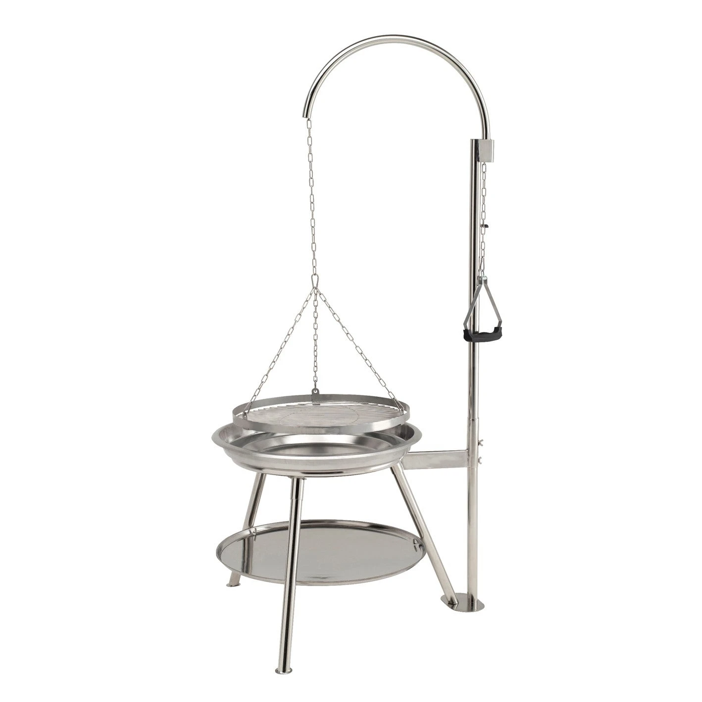 Keyo Outdoor Wood Fired Burning Stainless Steel Hanging Swing Hiking Camping Tripod Swivel