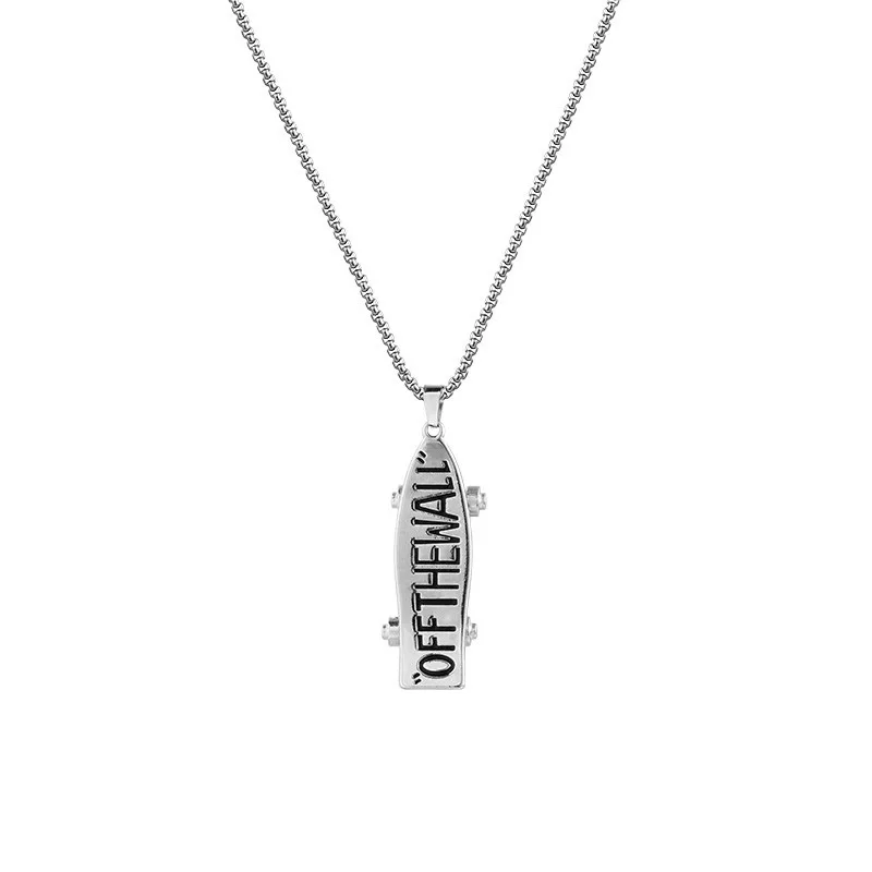 Skateboard Stainless Steel Necklace 