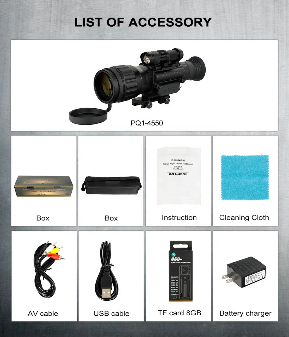 Digital Night Vision Scope Infrared Video Recording Sight Scope