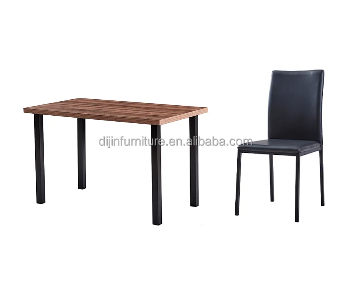 Factory Direct Wholesale Industrial Dining Tables With Wood and Metal Black Base Furniture Dining Room Sets for Dining Room Use