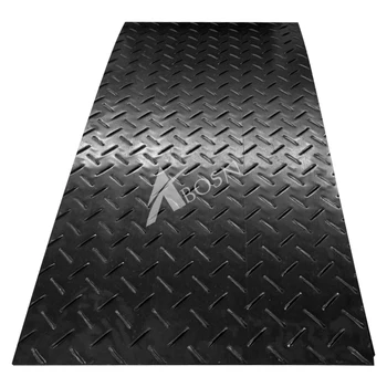 Black Vehicle Construction Composite HDPE Plastic Lightweight Temporary Lawn Ground Protection Mats for Heavy Equipment