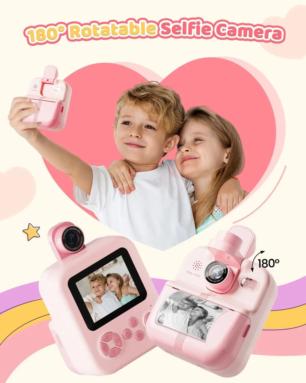 Cámara Digital Infantil 1080P HD Con Pantalla De 2 Pulgadas Y Tarjeta SD De 32 GB – Regalo Educativo Para Niños De 3 A 10 Años