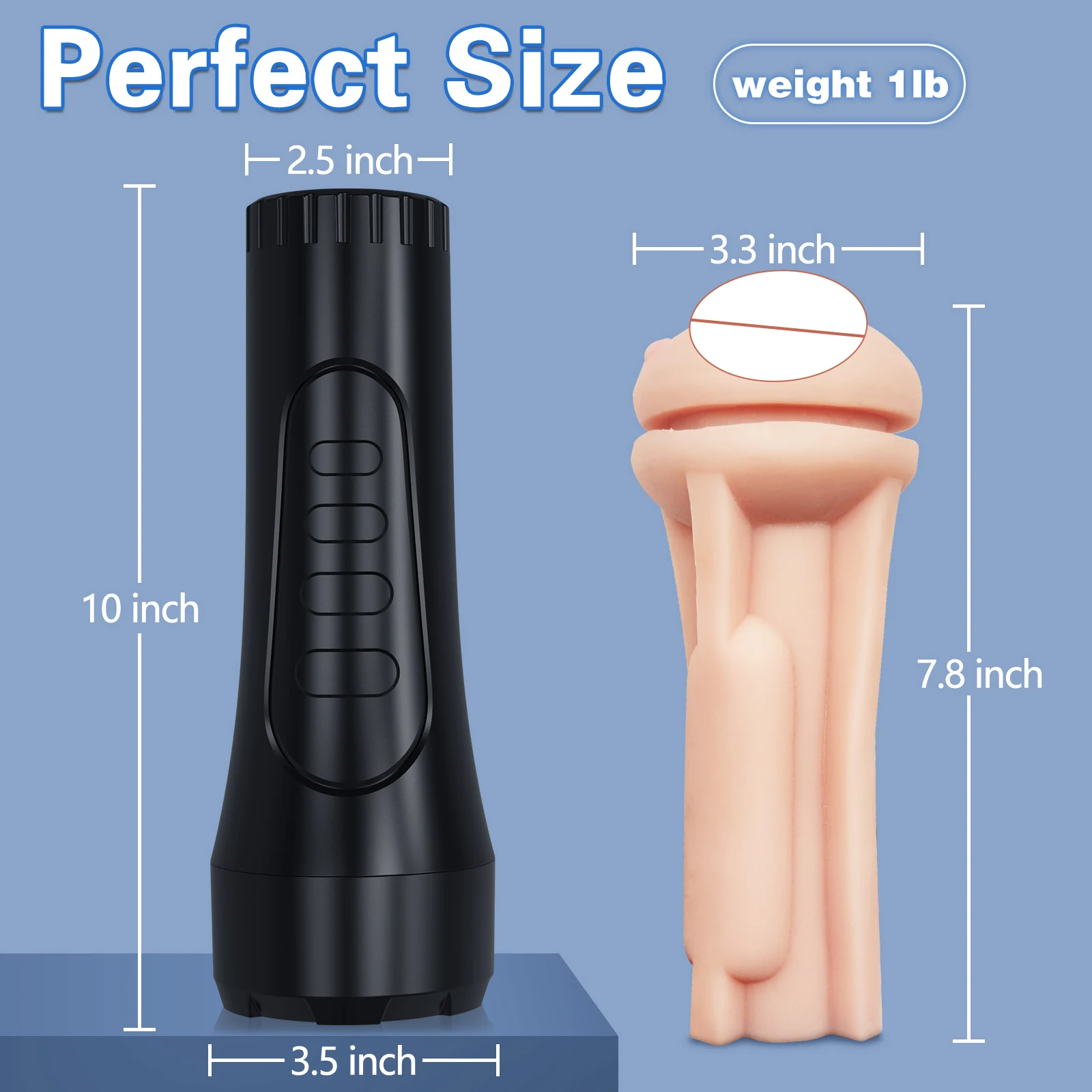 Dual-Channel Vibrating Male Masturbator Cup Real Vagina Sex Toy for Men High Quality Sex Toys Supplier