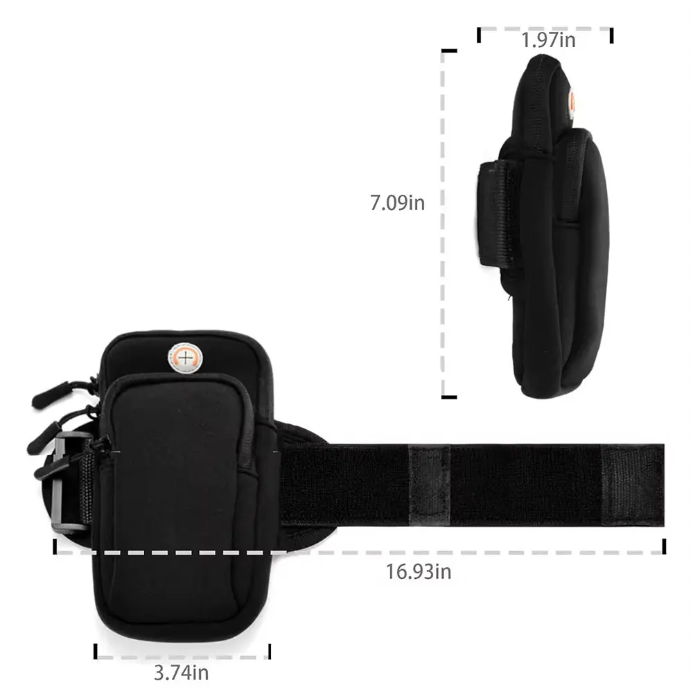 product for running universal mobile phone bags for wallet outdoor sport arm purse shoulder bag women phone pouch with earphone hole-5