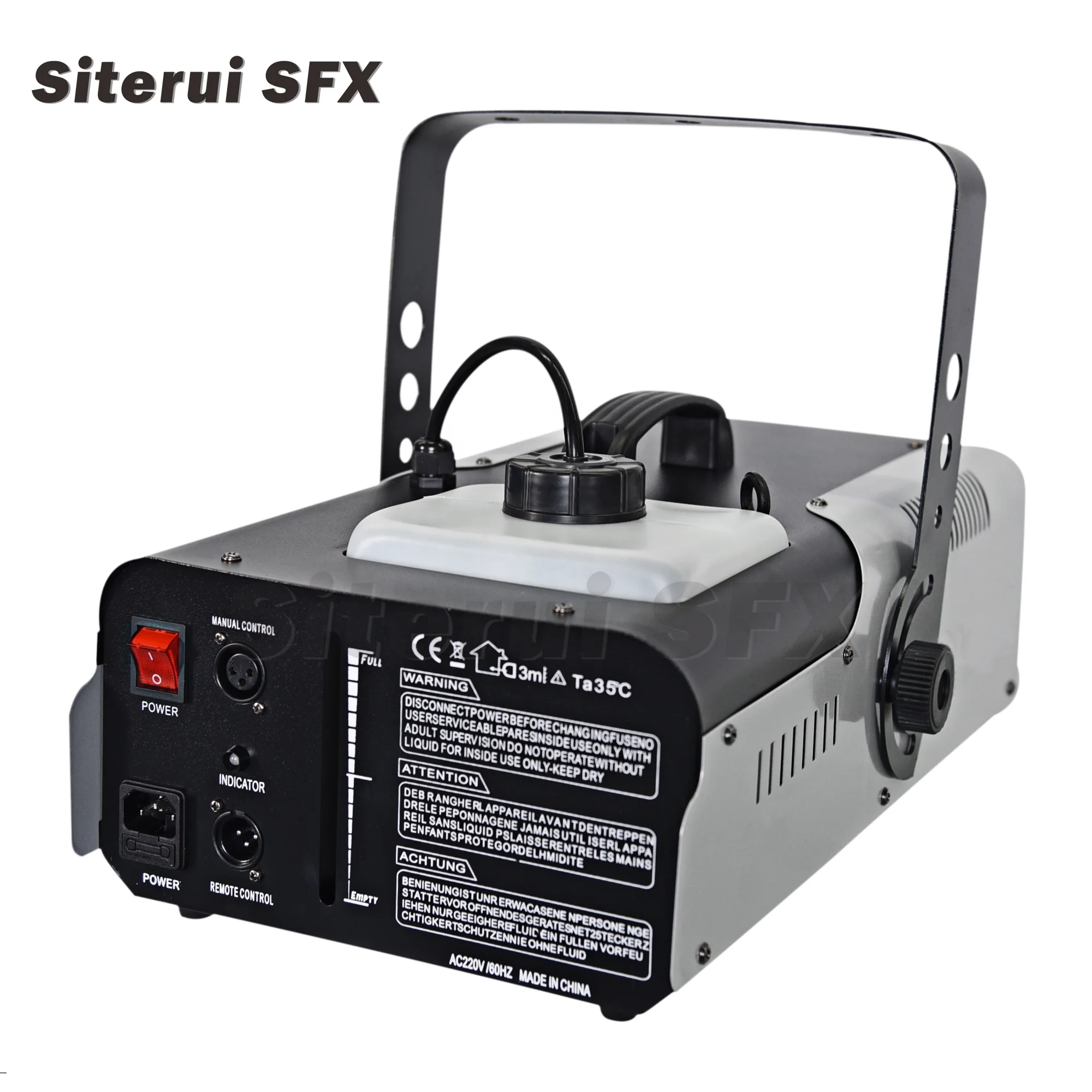 SITERUI SFX Stage Effect Disco Fog Smoke Machine Wireless Remote Control 1200W Fogger Regular Fog Machine for Stage Wedding Bars