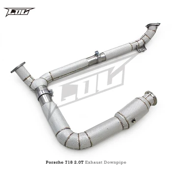 工場価格 SUS304 排気キャタライザー付きダウンパイプ ポルシェ 718