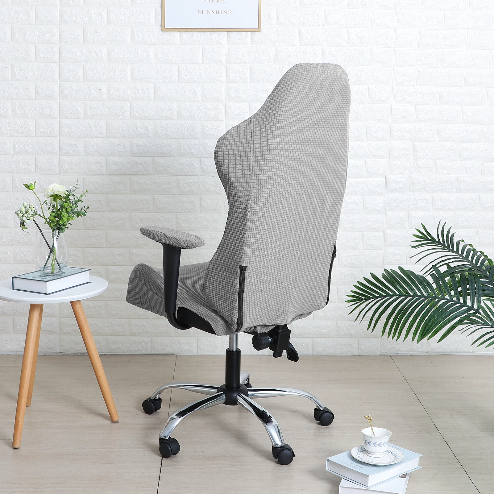 1 Set Gaming Chair Cover Spandex Office Chair Cover Elastic Armchair Seat Covers for Com aperçu 4