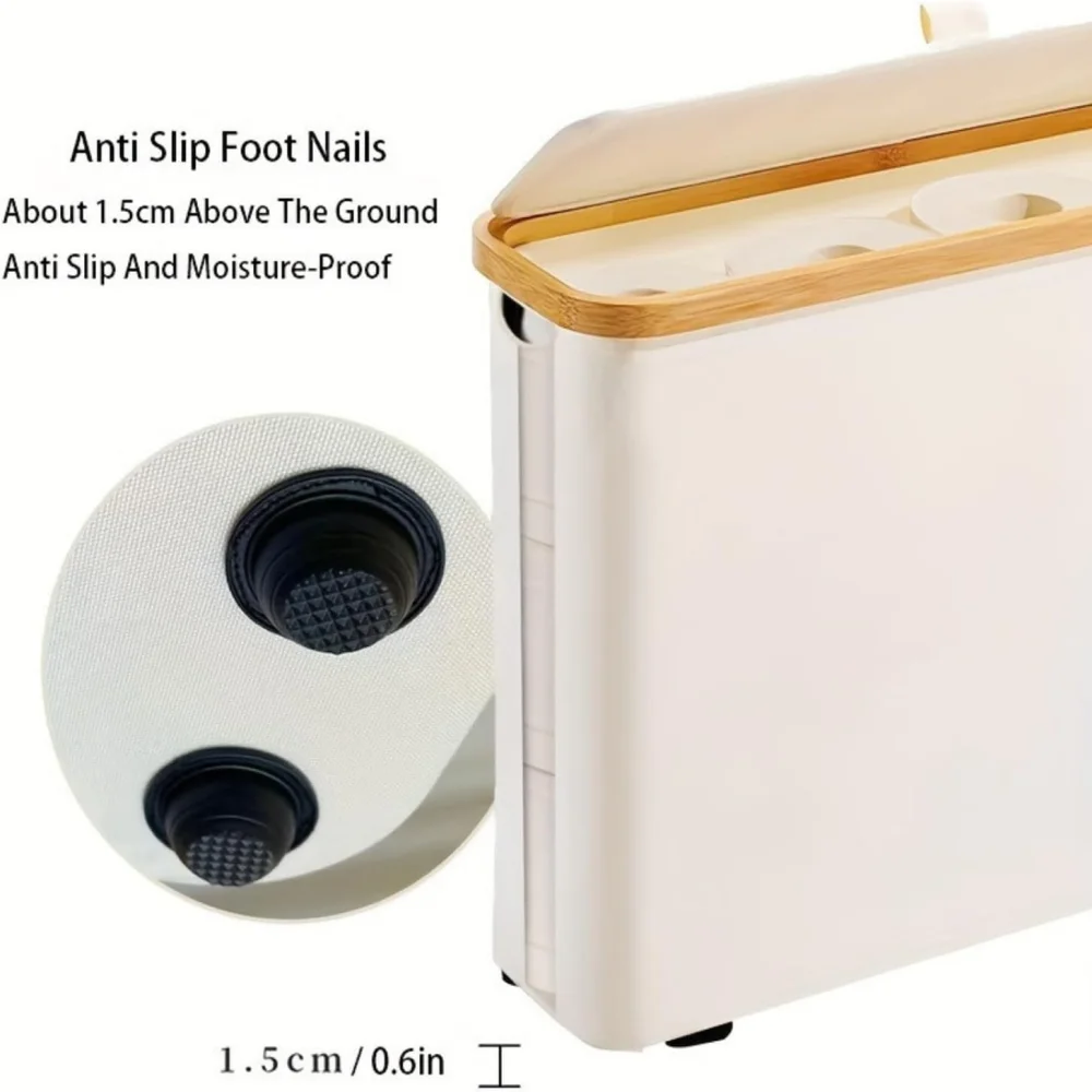 Oversized Toilet Paper Storage with Lid Toilet Paper Roll Storage Basket Fabric Paper Towel Tube Storage Basket