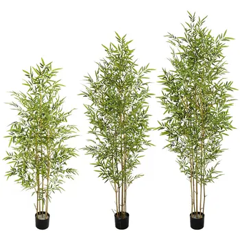 Interior decoration garden set silk bamboo plants high quality amazons online japanese artificial tree