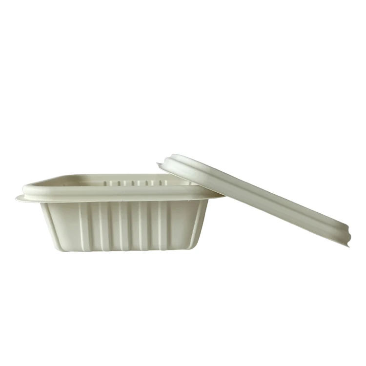 Disposable 100% Natural Compostable Sugarcane Clamshell Biodegradable Take Out Food Containers Bagasse Packaging Lunch Box