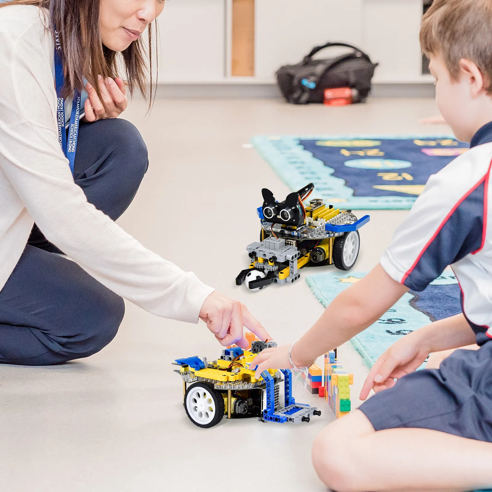 Keyestudio Beetlebot 3 in 1 Robot Car Kit Compatible with Lego for Arduino Nano STEM Education