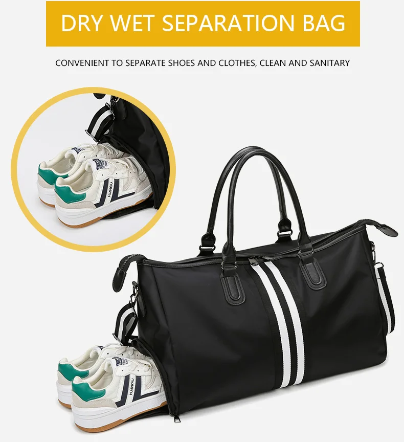 Customized logo men's and women's handbags sports training yoga bag waterproof weekend bag travel bag