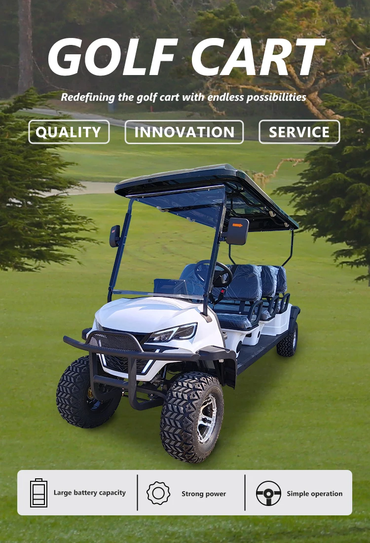 Wholesale Price 6 Seater 4 Wheel Golf Car Golf Hunting Buggy Electric Lifted Off Road Golf Carts supplier