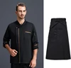Black shirt with apron