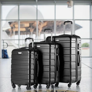 Custom  Brand Suitcase 360 Degree Travel Luggage  Sets 20/24/28Inch with Iron Trolley Handle for Long Holiday