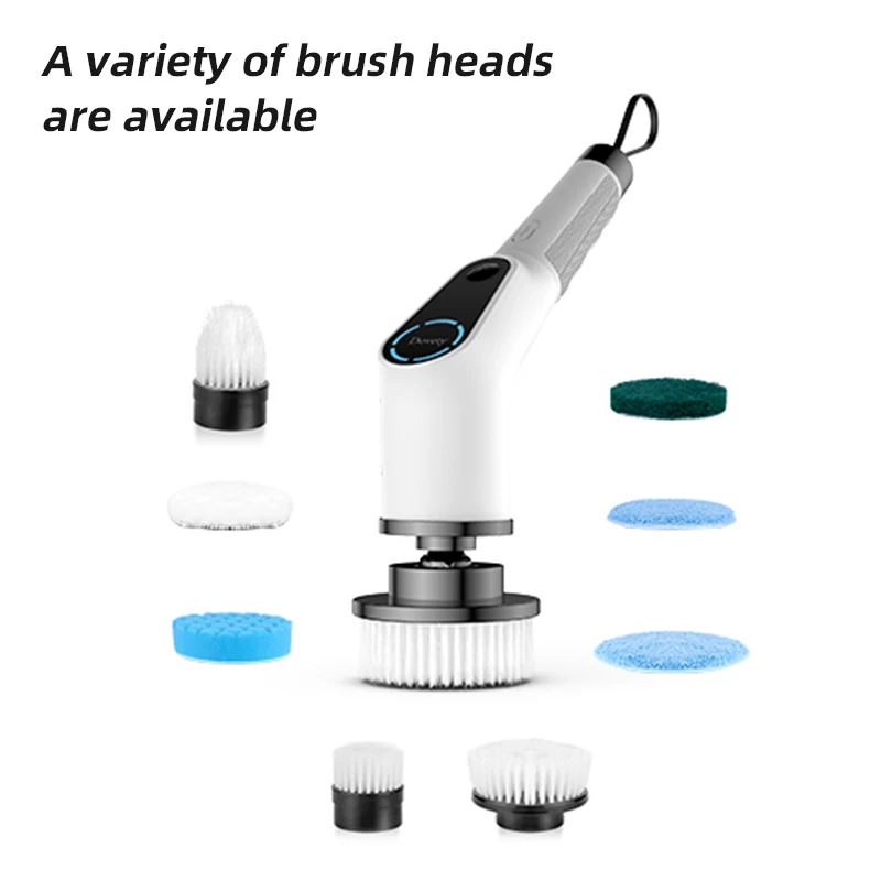 AuSilver Automatic Electric Robot Scrubber Cordless ABS Cleaning Brush for Home Cleaning for Kitchen Bathroom Toilet Long Handle