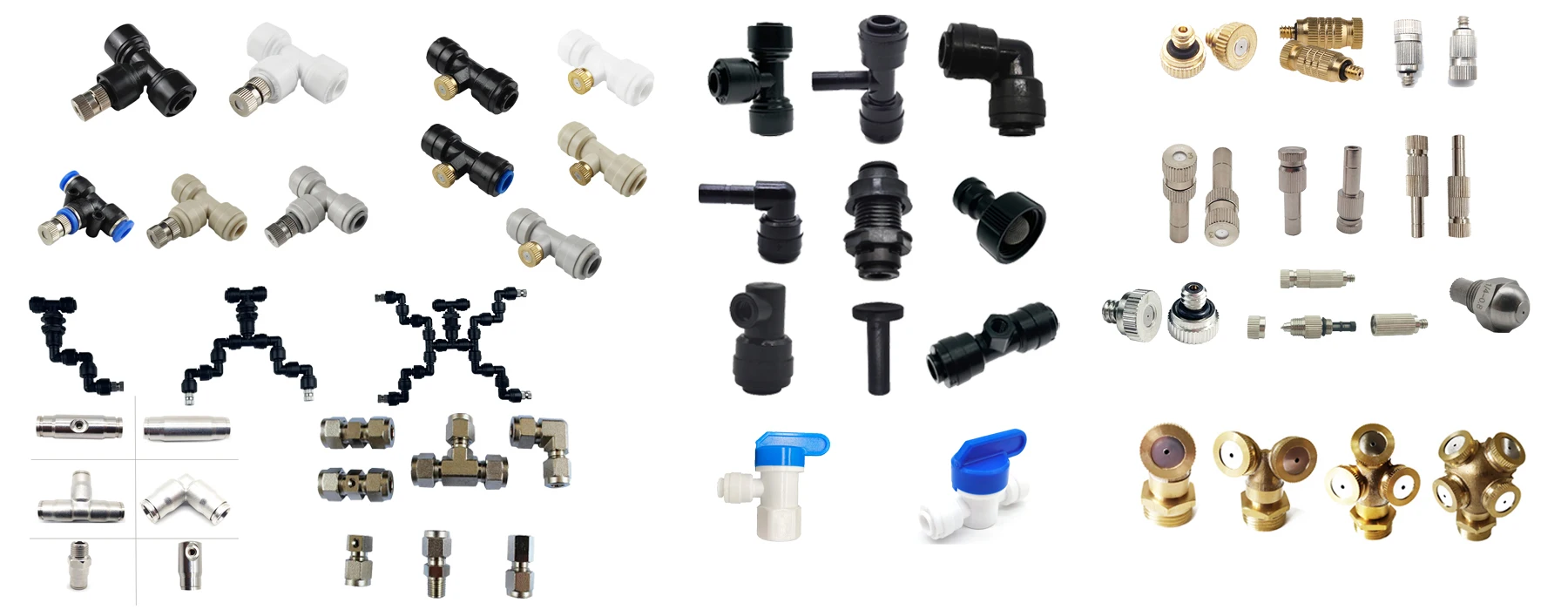 1/4 Jaco Tube Connectors Fittings Plastic Compression Connector For Ro