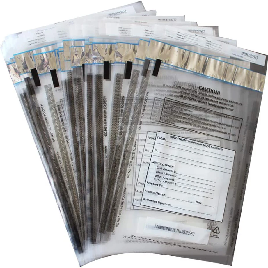 Custom Printed Self Adhesive Sealing Bank Money Steb Plastic Satchel Envelopes Tamper Evident Security Bag