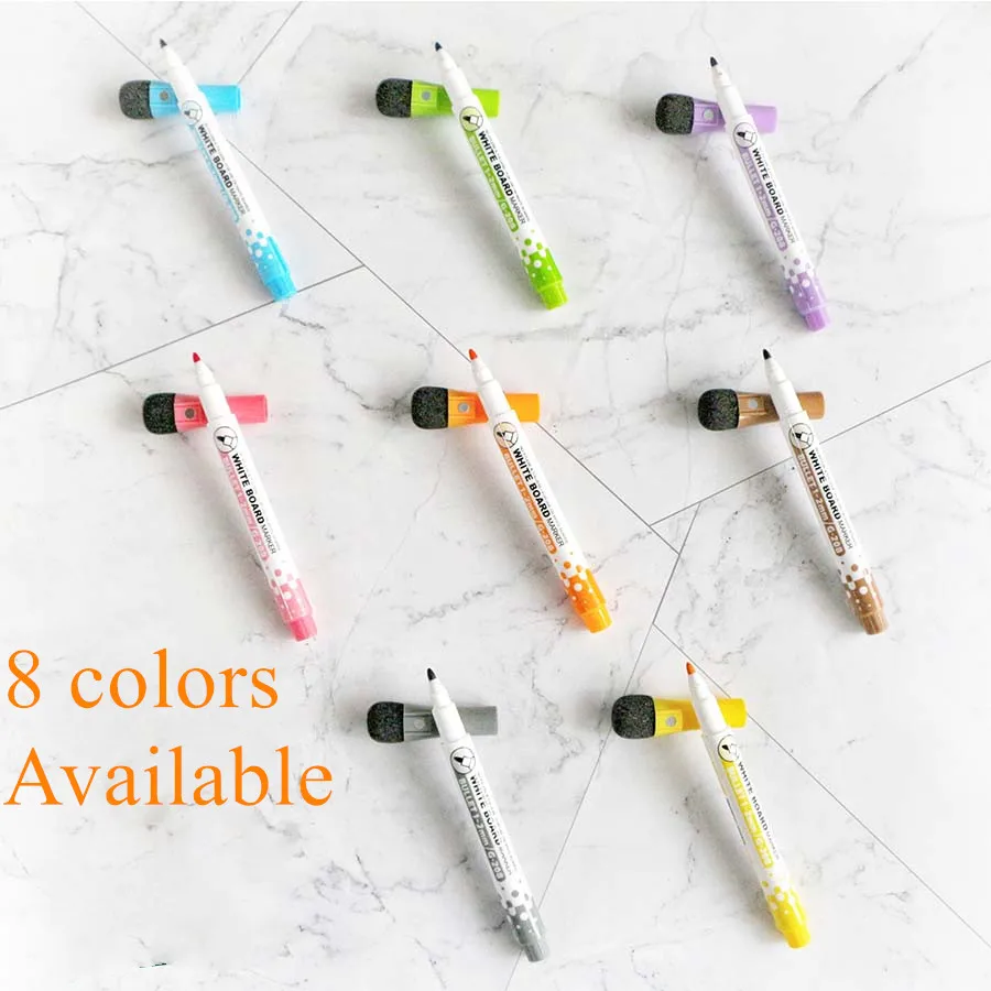Whiteboard Marker Pen White Black Green Gift Red Blue Customized Head Box  Logo Packing Zealot