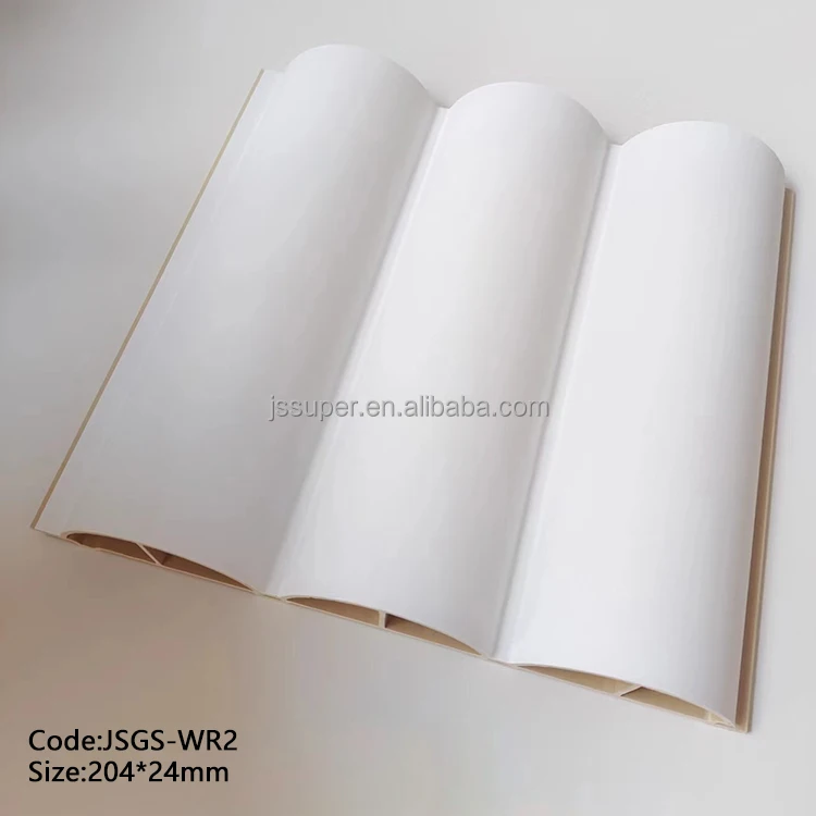 Wpc Wall Panel Round Fluted Wall Panel Interior Decorative Pvc Panel