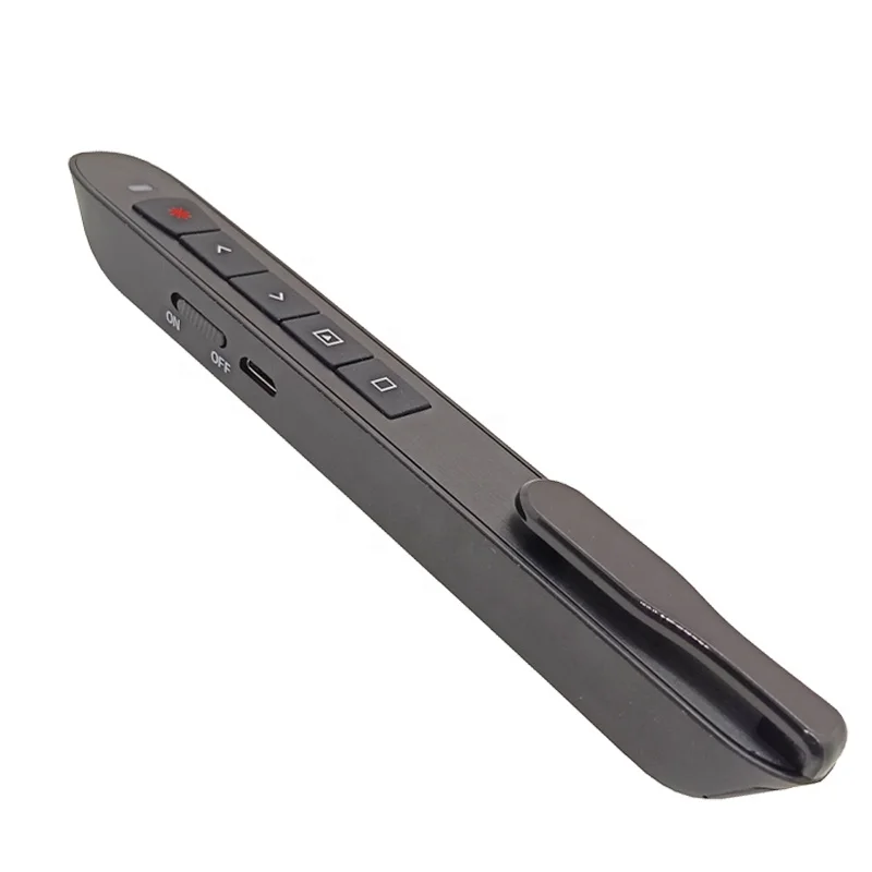 2.4G PPT Wireless Presenter Powerpoint Presentation Remote Slide Changer Pen Pointer Rechargeable Remote Clicker for Teachers