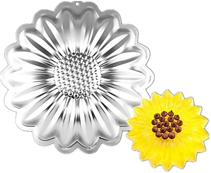 Sunflower Shaped Aluminum Nonstick Baking Pans Tins Cake Mold Baking Sun  Flower Cake Pan