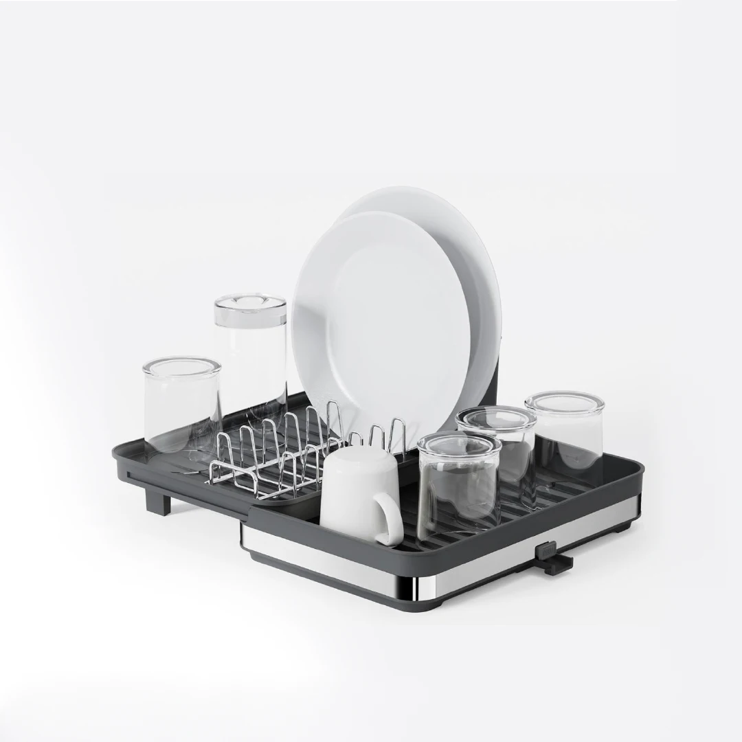 Compact Foldable Steel Dish Drainer Rack Wire Kitchen Organization and Holders  Dish Rack