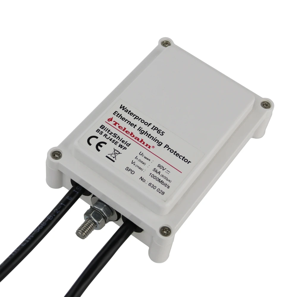 RJ45 POE Gigabit hálózati SPD beltéri és kültéri IP65 CAT6 Ethernet túlfeszültségvédőhöz
