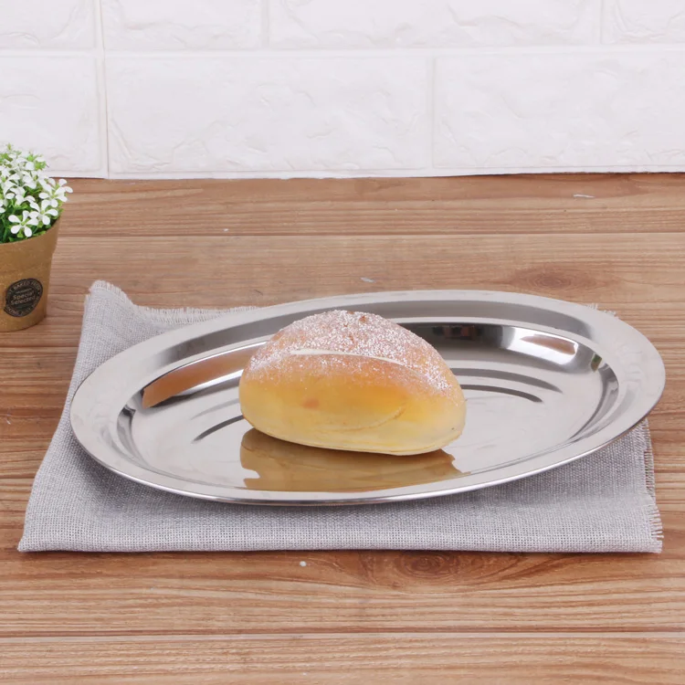 Stainless Steel Plate, Small Oval Food Dish Stainless Steel